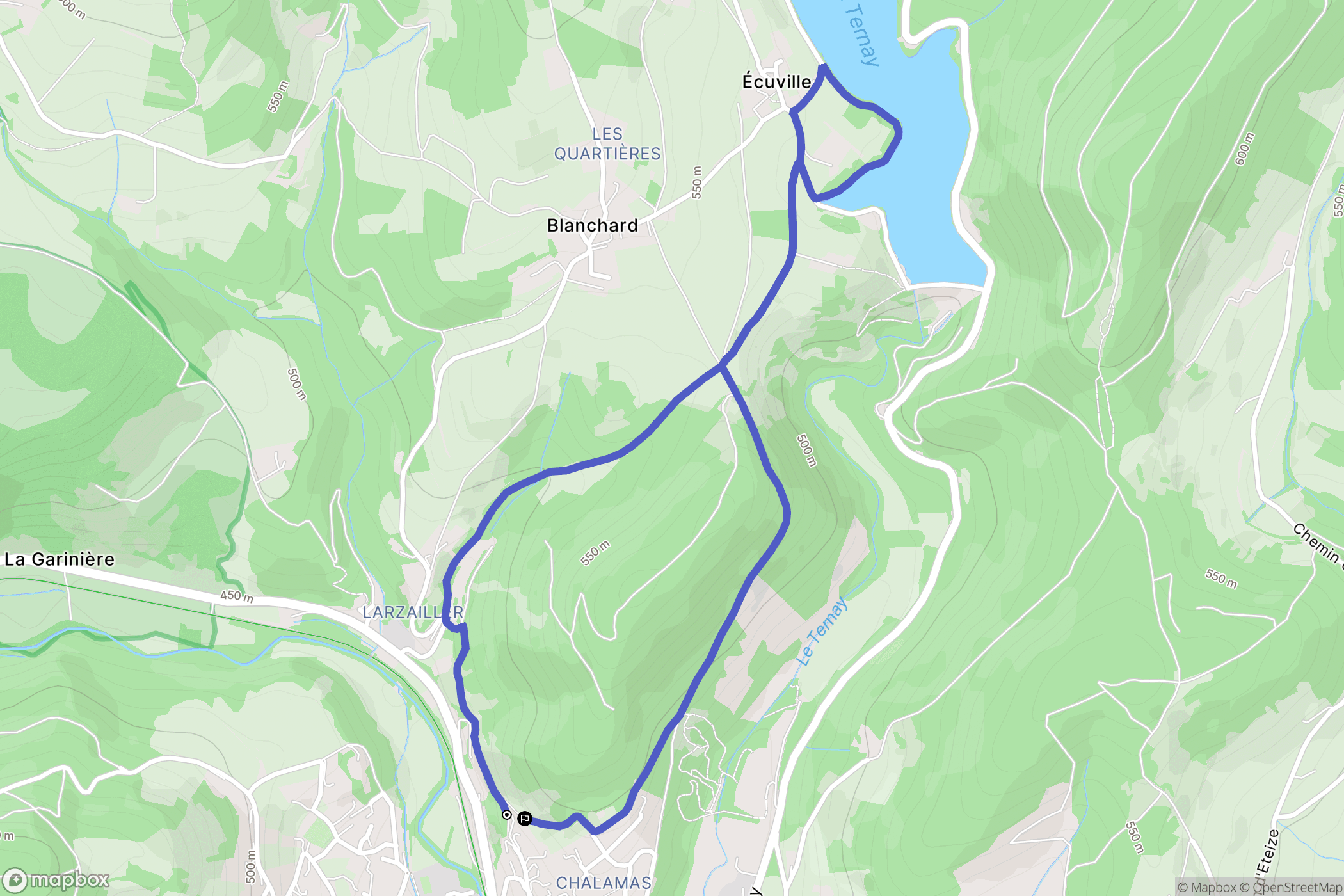 Saint-Marcel-lès-Annonay : carte du parcours de randonnée - France