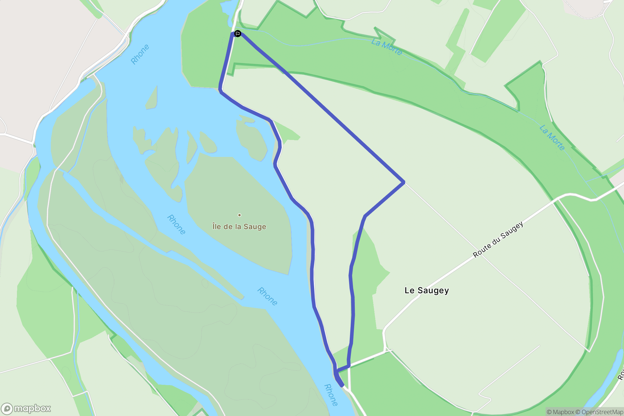 Groslée-Saint-Benoit : carte du parcours de randonnée - France