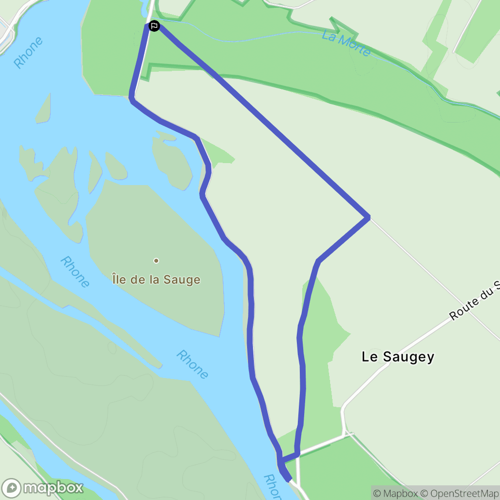 Groslée-Saint-Benoit : carte du parcours de randonnée - France