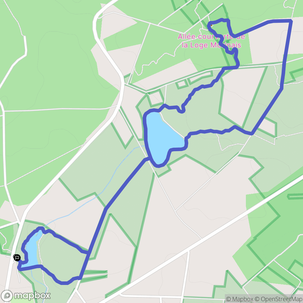Monteneuf : carte du parcours de randonnée - France
