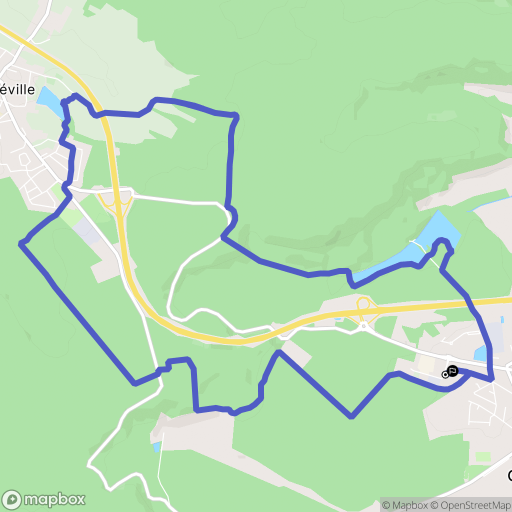 Contrexéville : carte du parcours de randonnée - France