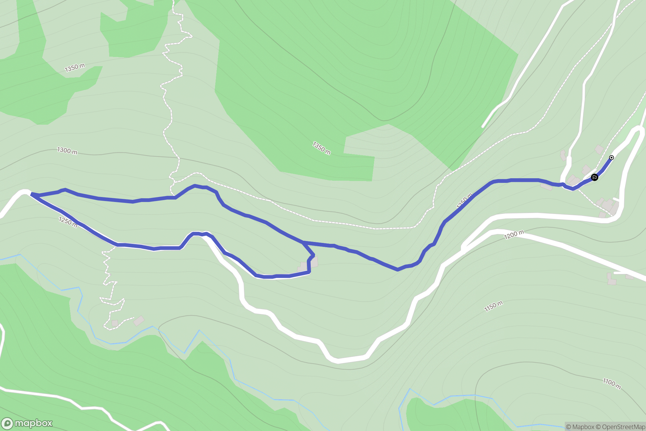 L'Argentière-la-Bessée : carte du parcours de randonnée - France