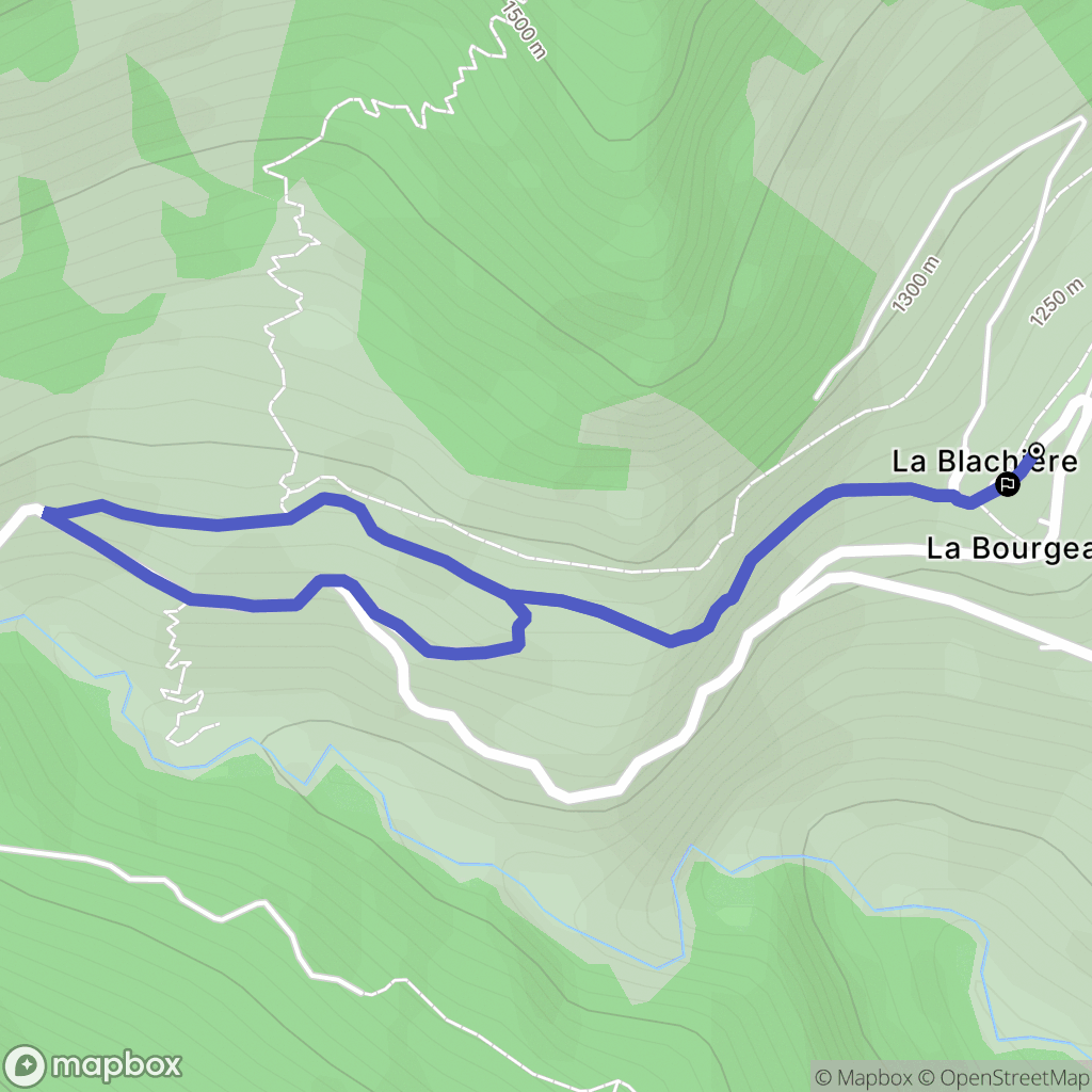 L'Argentière-la-Bessée : carte du parcours de randonnée - France