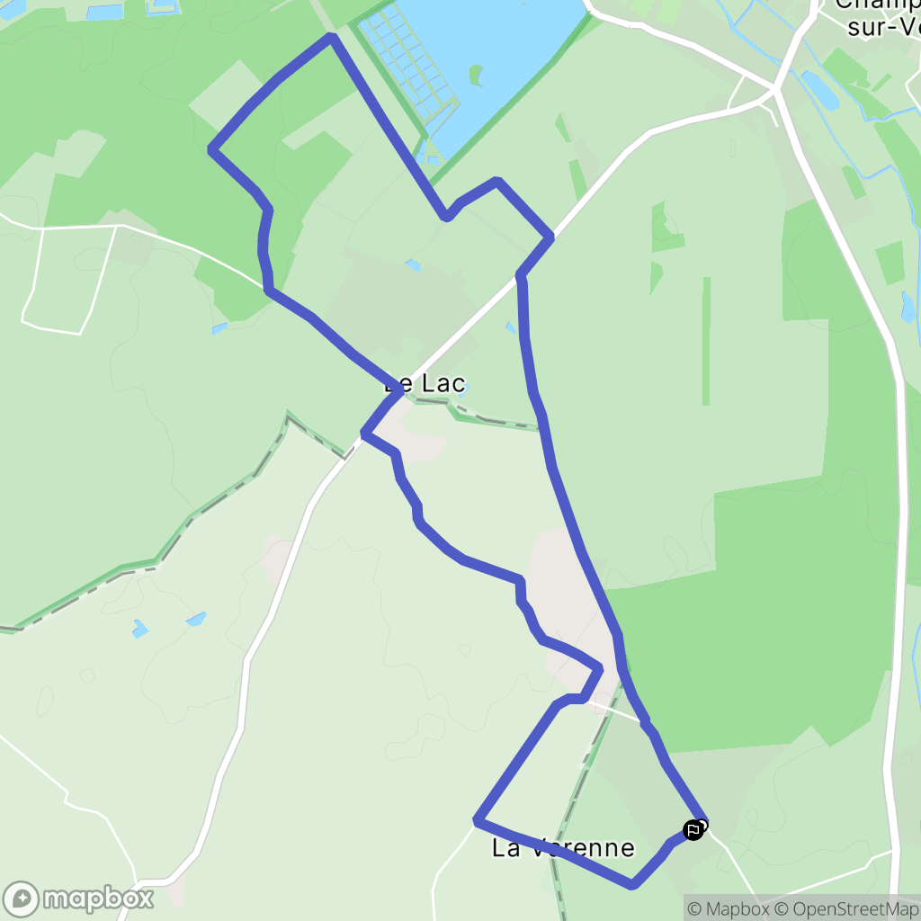 Champigny-sur-Veude : carte du parcours de randonnée - France
