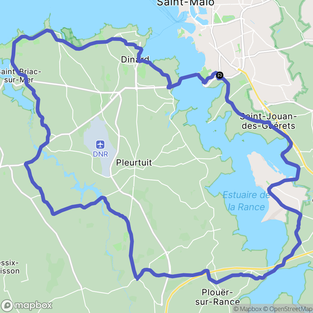 Saint-Malo : carte du parcours de randonnée - France