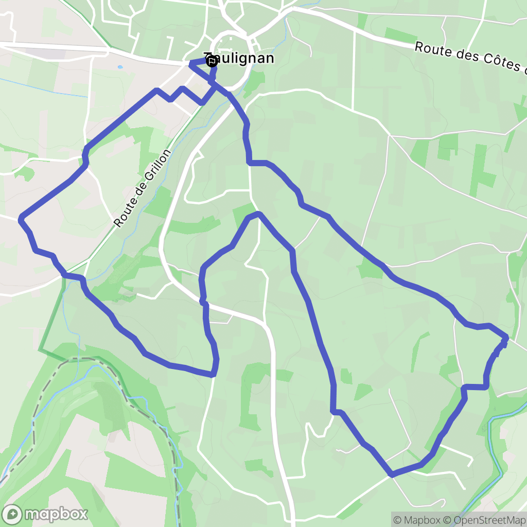 Taulignan : carte du parcours de randonnée - France