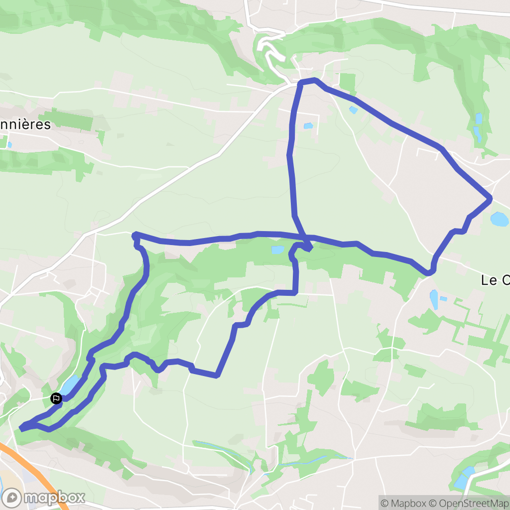 Bourgoin-Jallieu : carte du parcours de randonnée - France