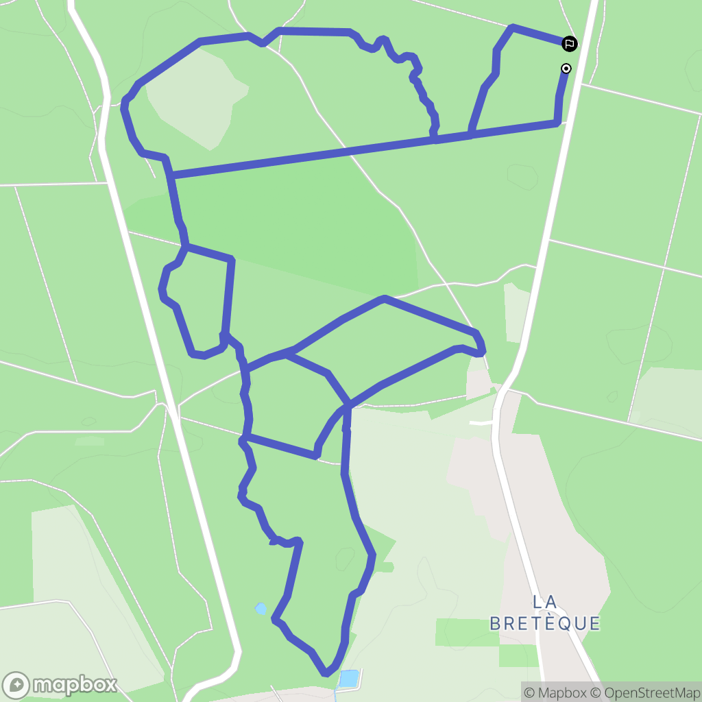Houppeville : carte du parcours de randonnée - France