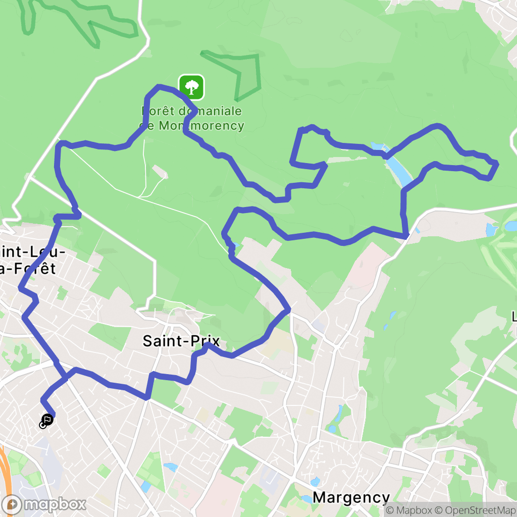 Saint-Leu-la-Forêt : carte du parcours de randonnée - France