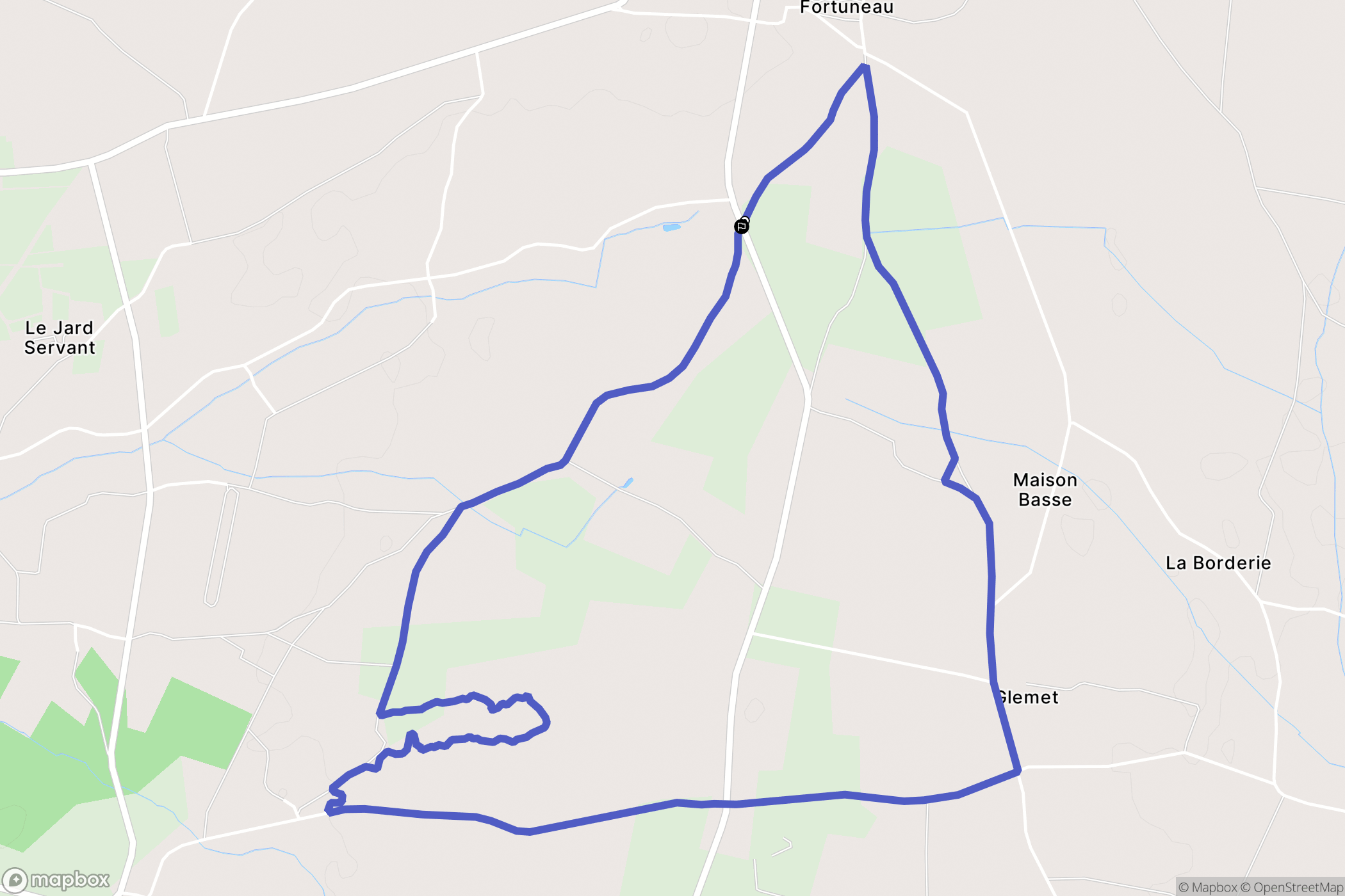Donnezac : carte du parcours de randonnée - France