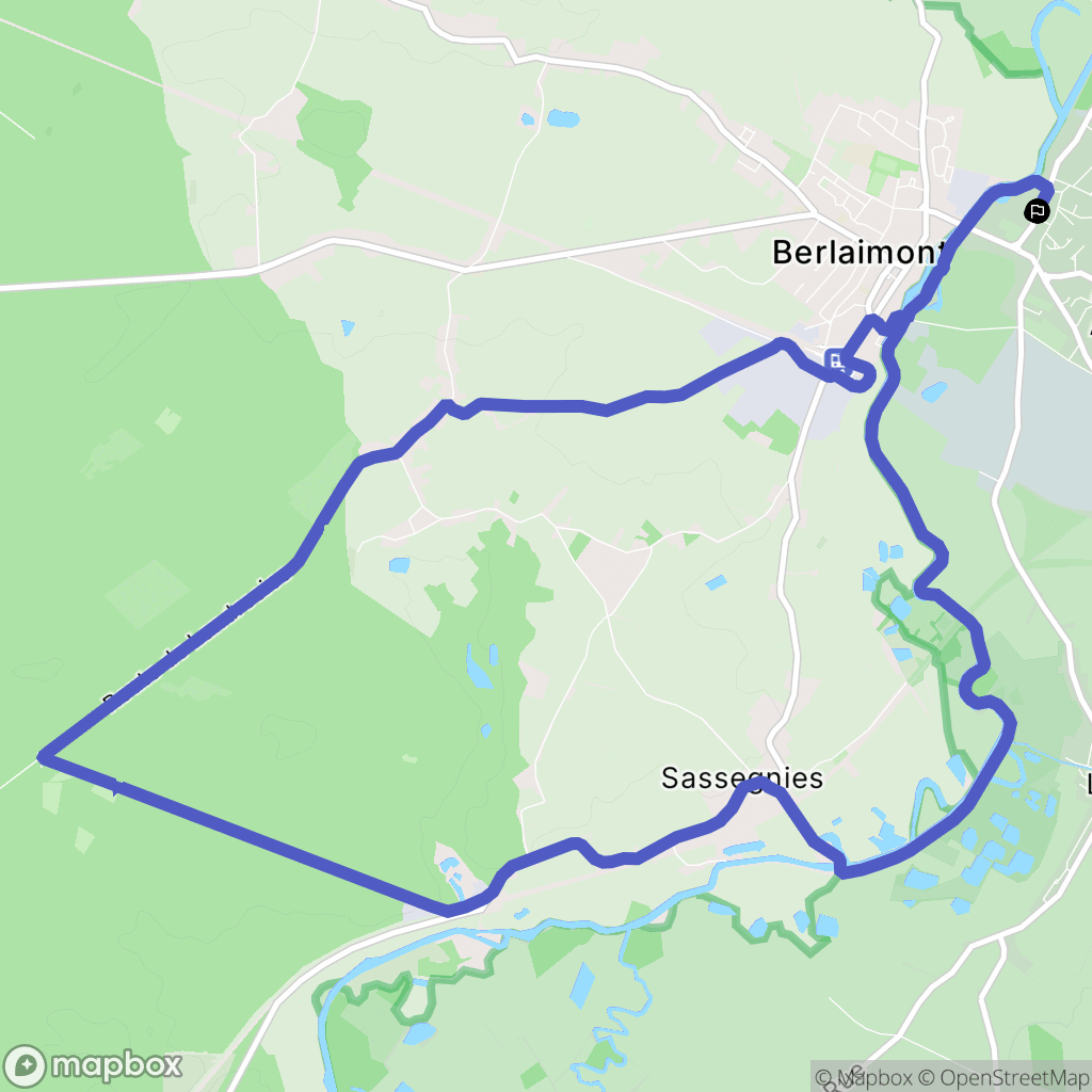 Aulnoye-Aymeries : carte du parcours de randonnée - France