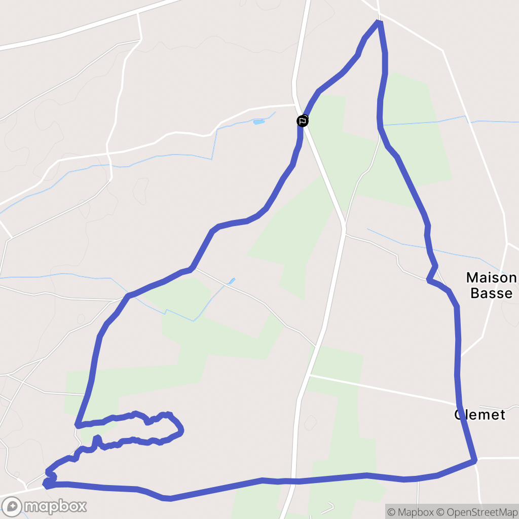 Donnezac : carte du parcours de randonnée - France