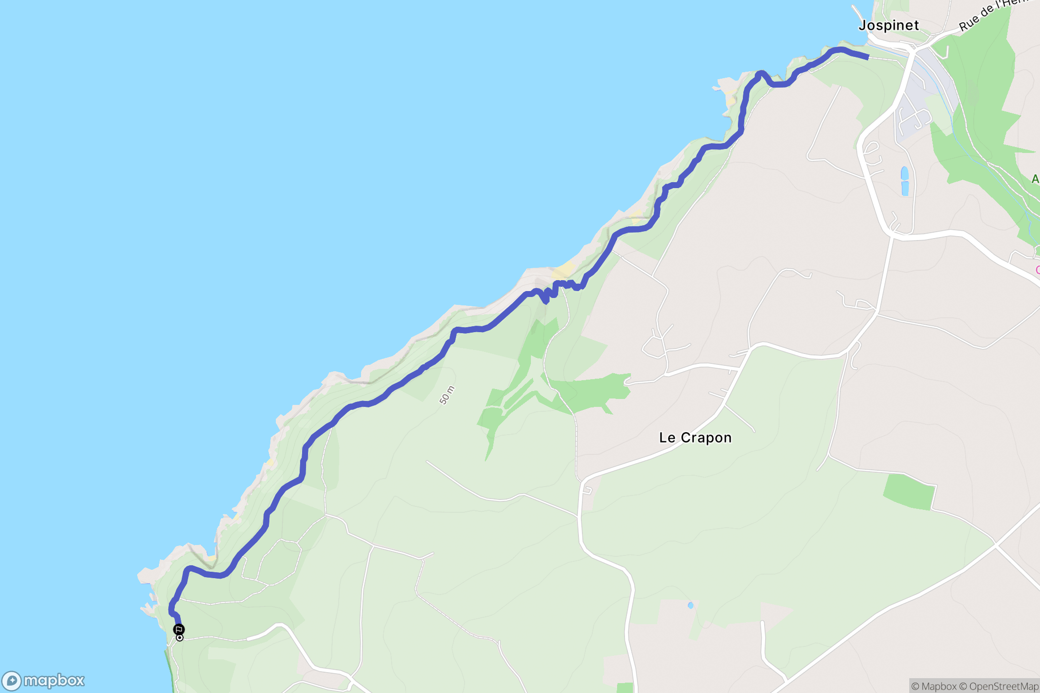 Lamballe-Armor : carte du parcours de randonnée - France