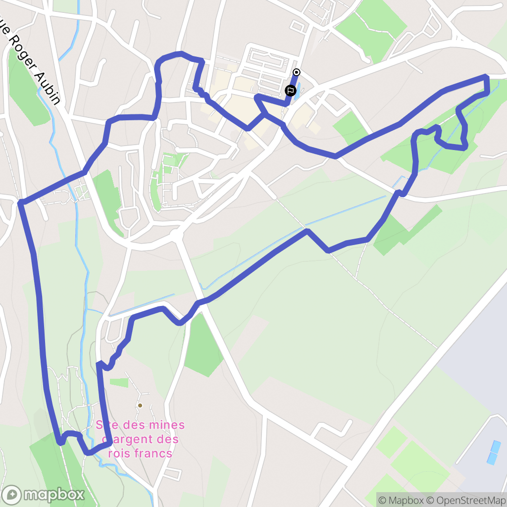 Melle : carte du parcours de randonnée - France