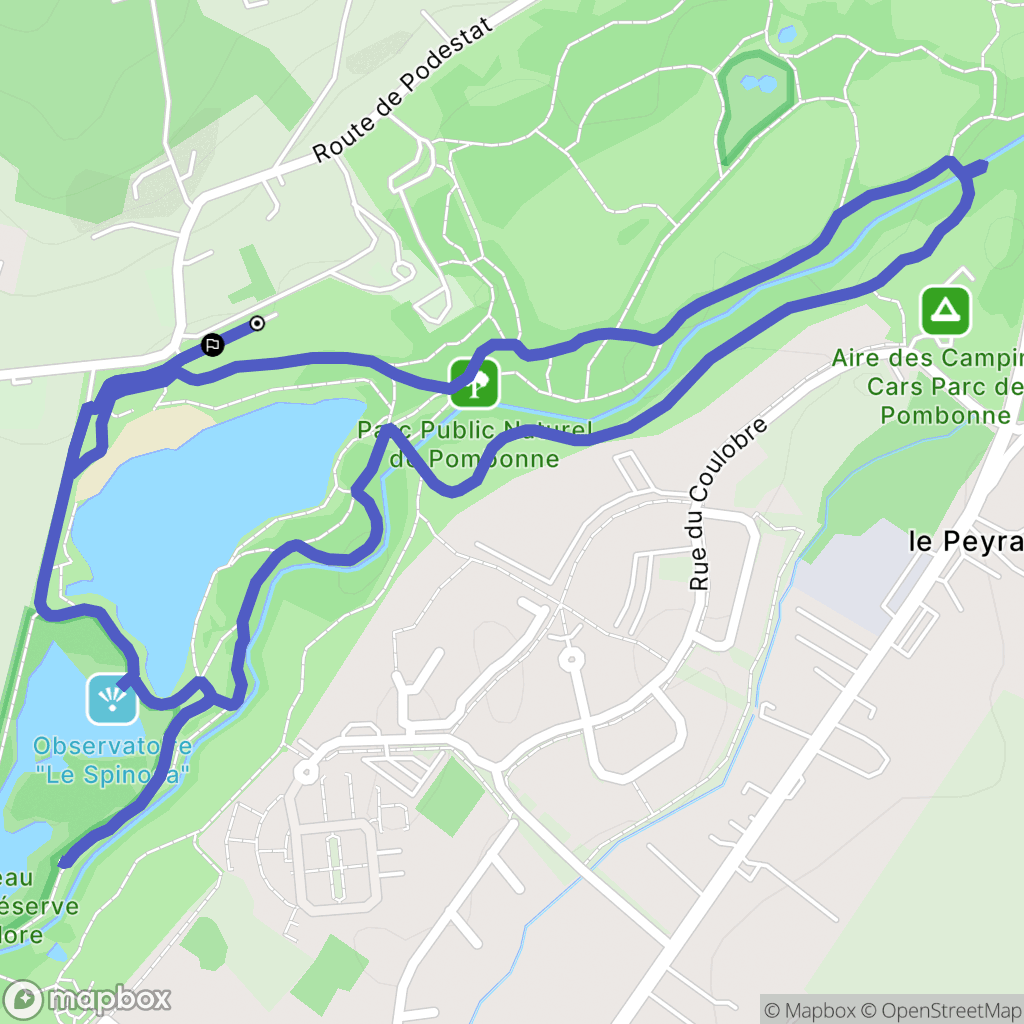 Bergerac : carte du parcours de randonnée - France