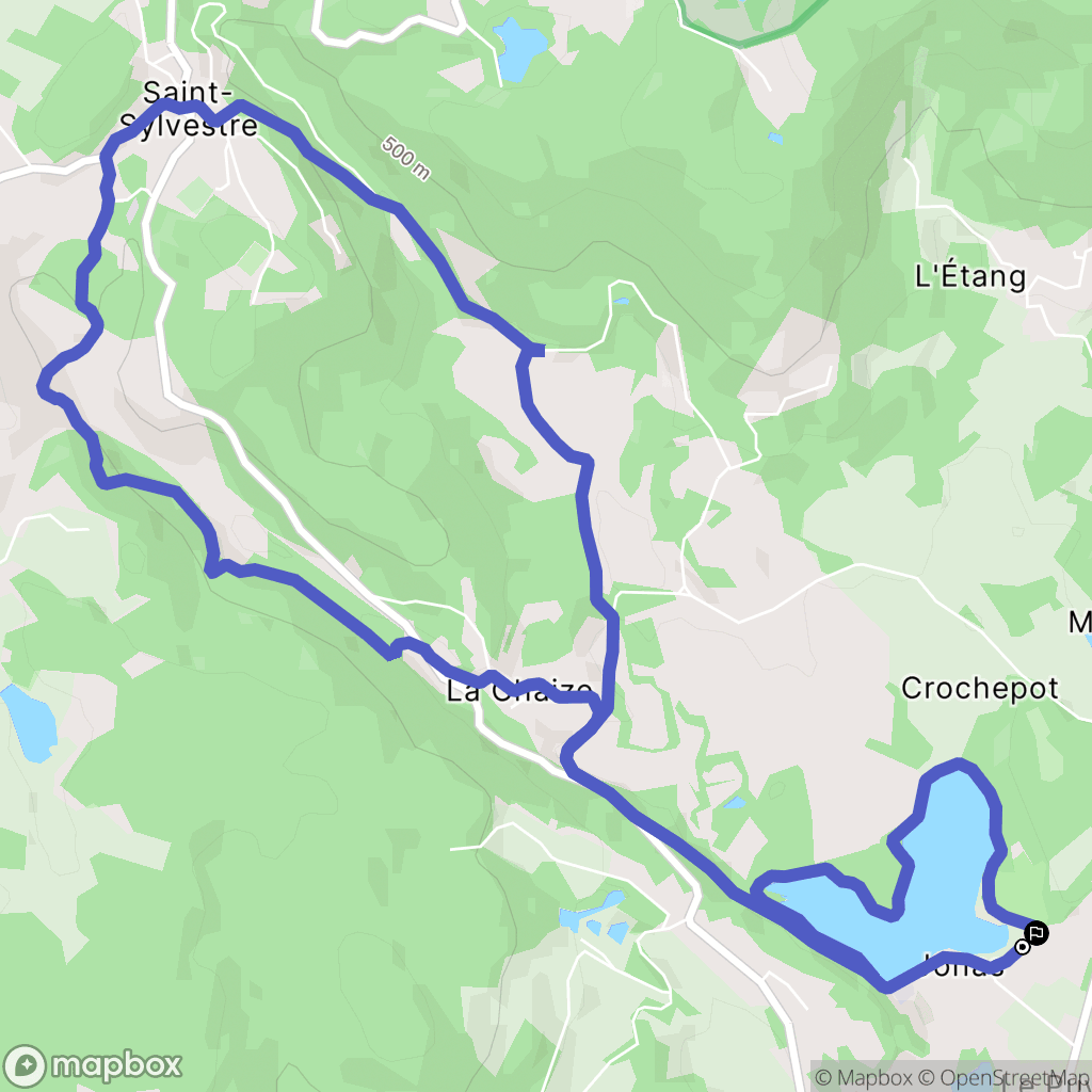 Ambazac : carte du parcours de randonnée - France