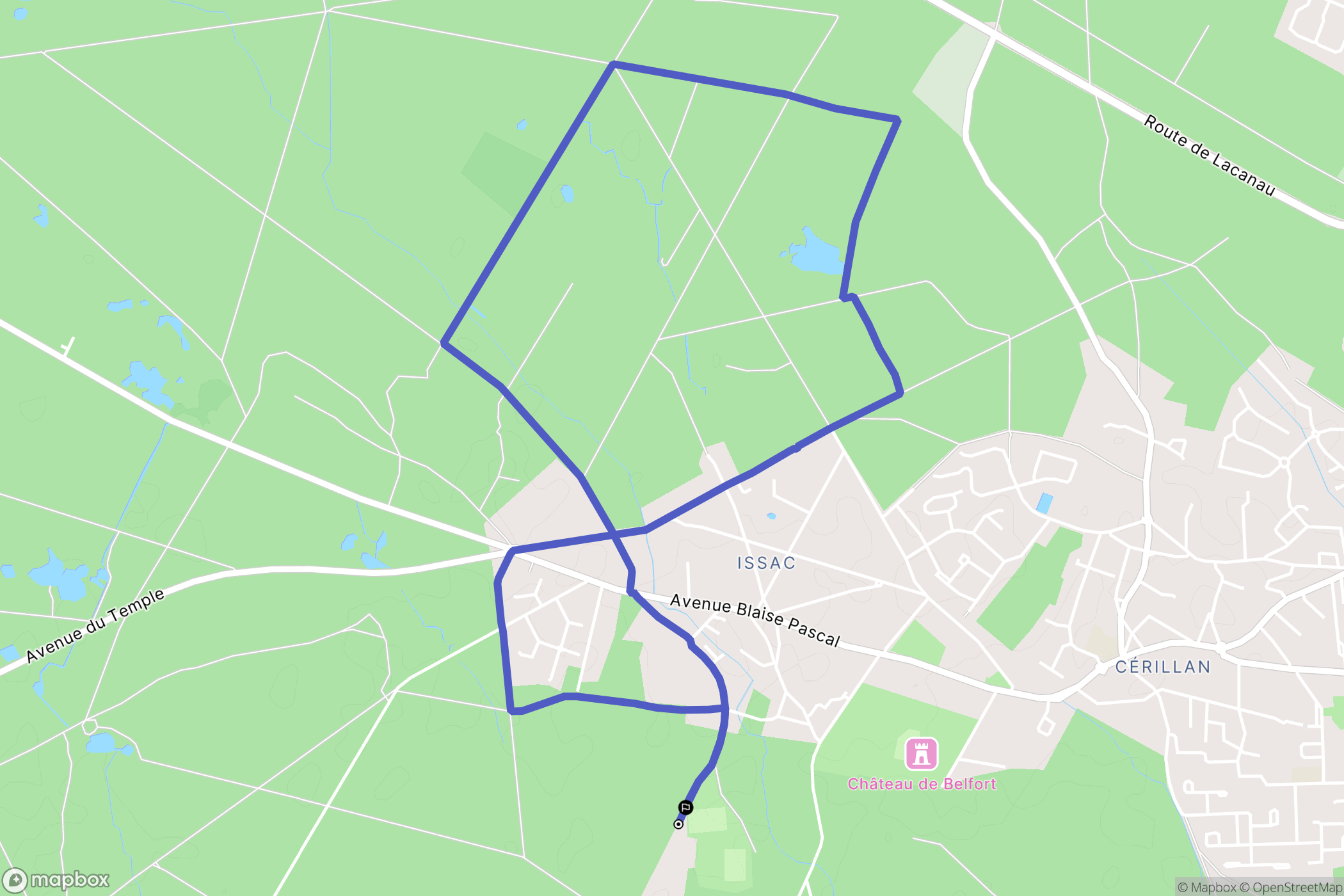Saint-Médard-en-Jalles : carte du parcours de randonnée - France