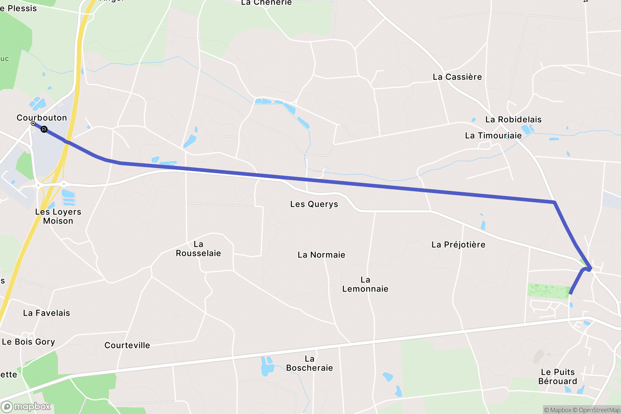 Lieuron : carte du parcours de randonnée - France