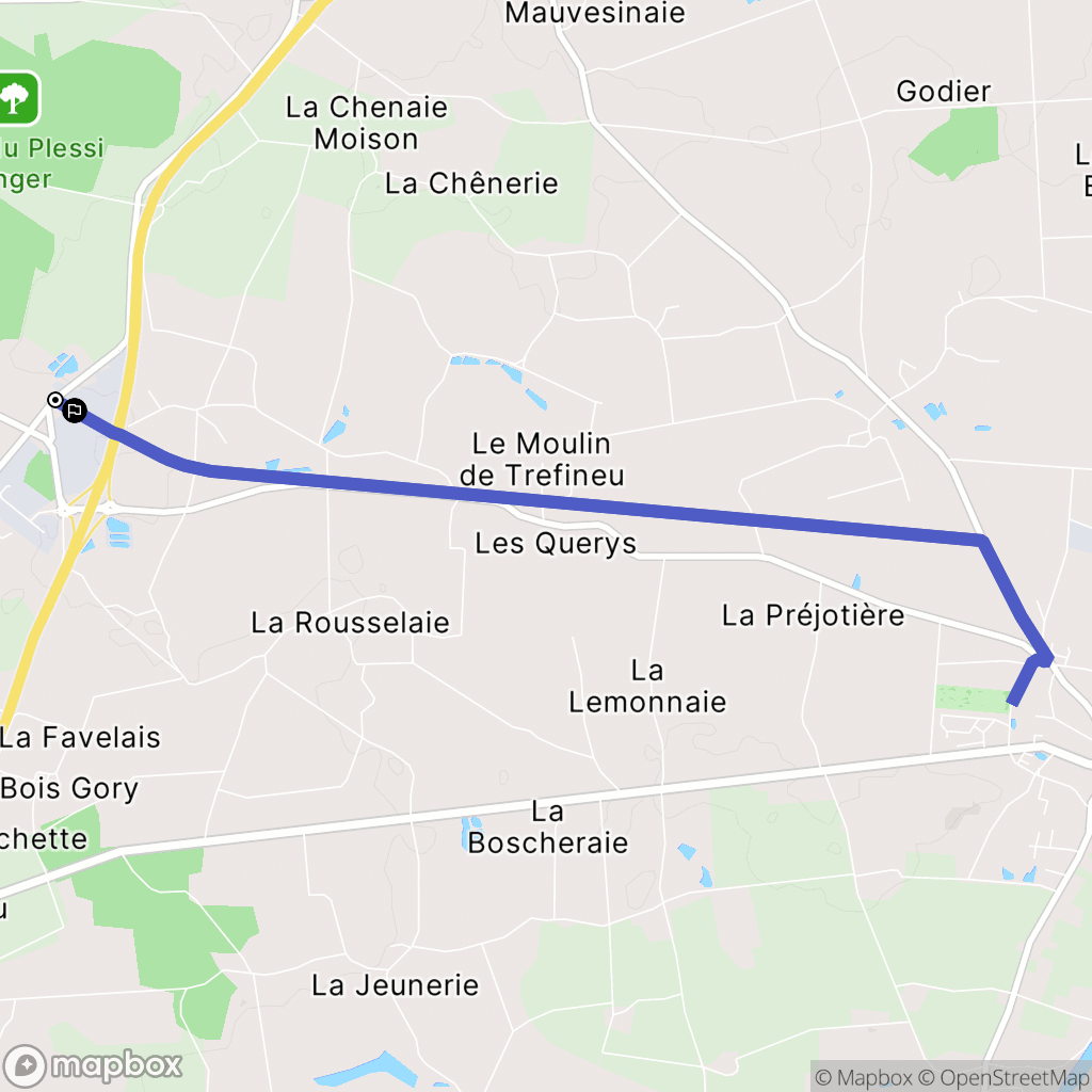 Lieuron : carte du parcours de randonnée - France