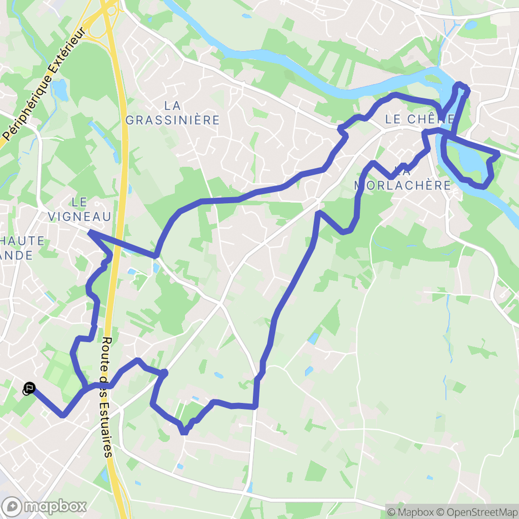 Les Sorinières : carte du parcours de randonnée - France