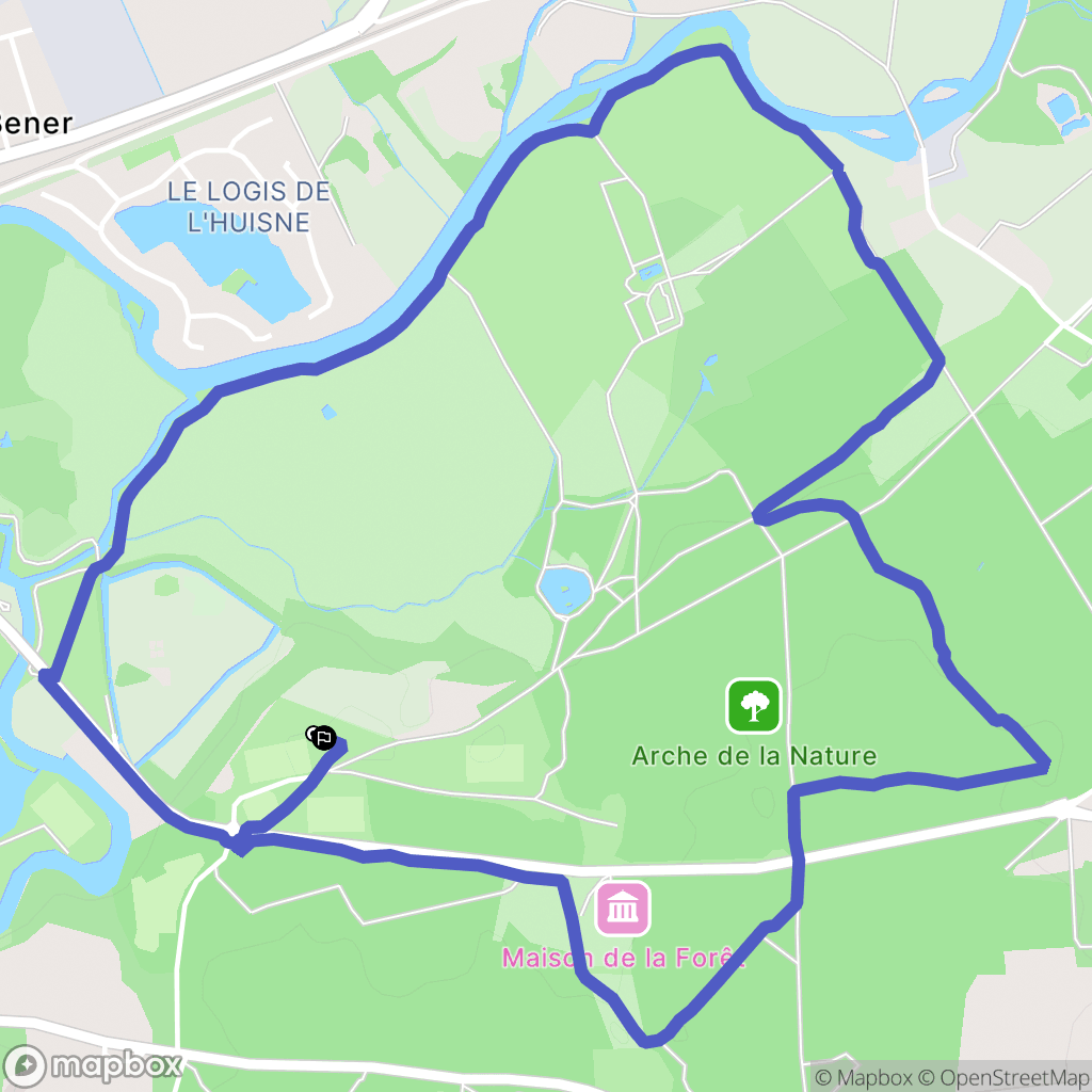 Le Mans : carte du parcours de randonnée - France