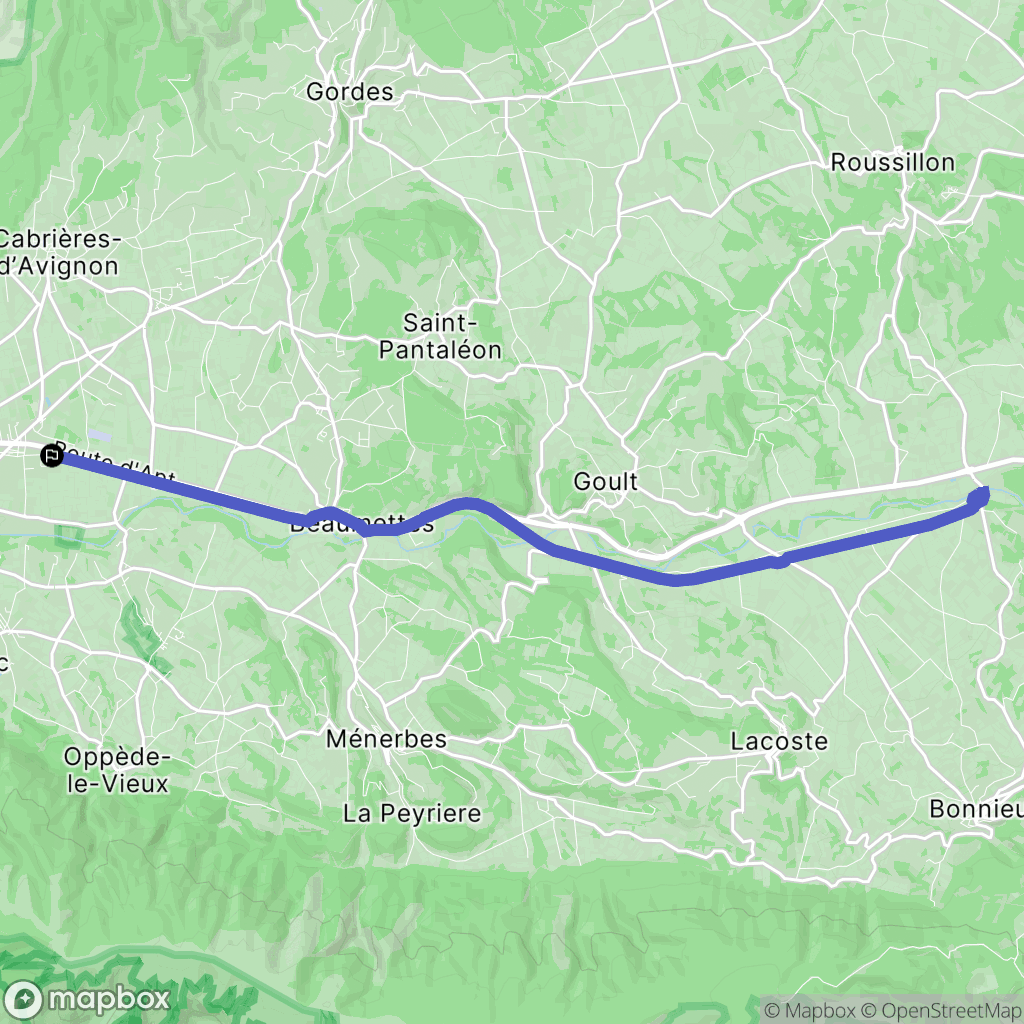 Oppède : carte du parcours de randonnée - France