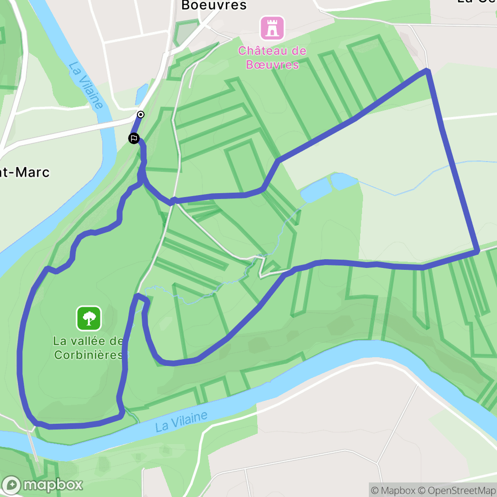 Guipry-Messac : carte du parcours de randonnée - France