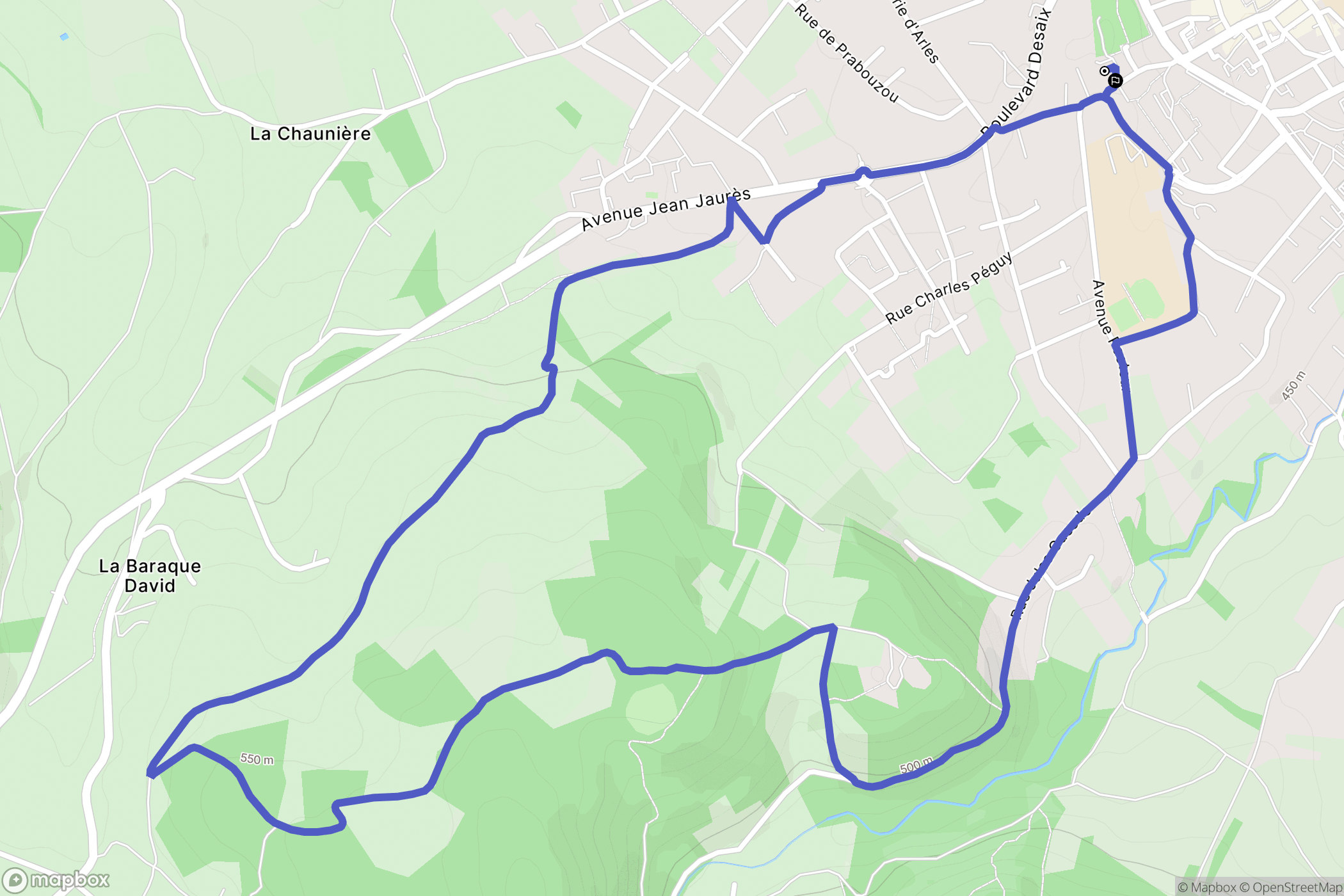 Brioude : carte du parcours de randonnée - France