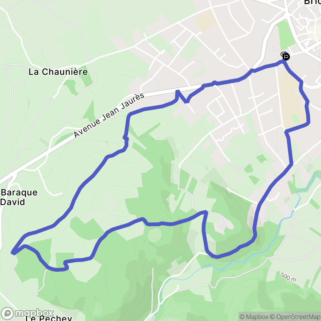 Brioude : carte du parcours de randonnée - France