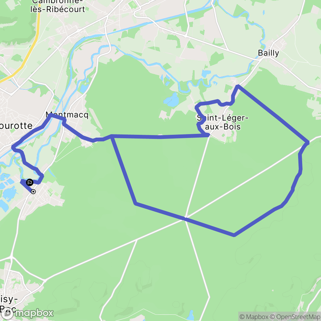 Le Plessis-Brion : carte du parcours de randonnée - France
