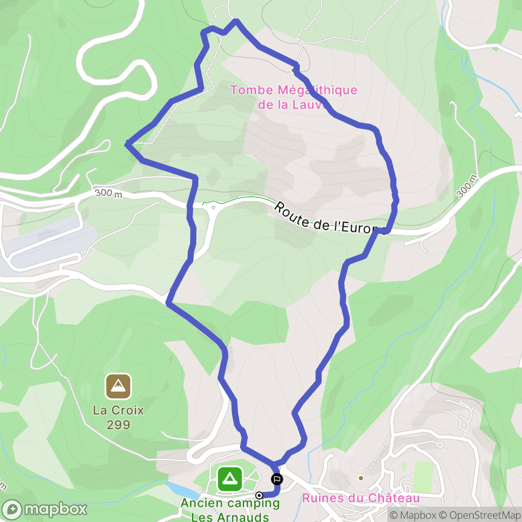 Salernes : carte du parcours de randonnée - France