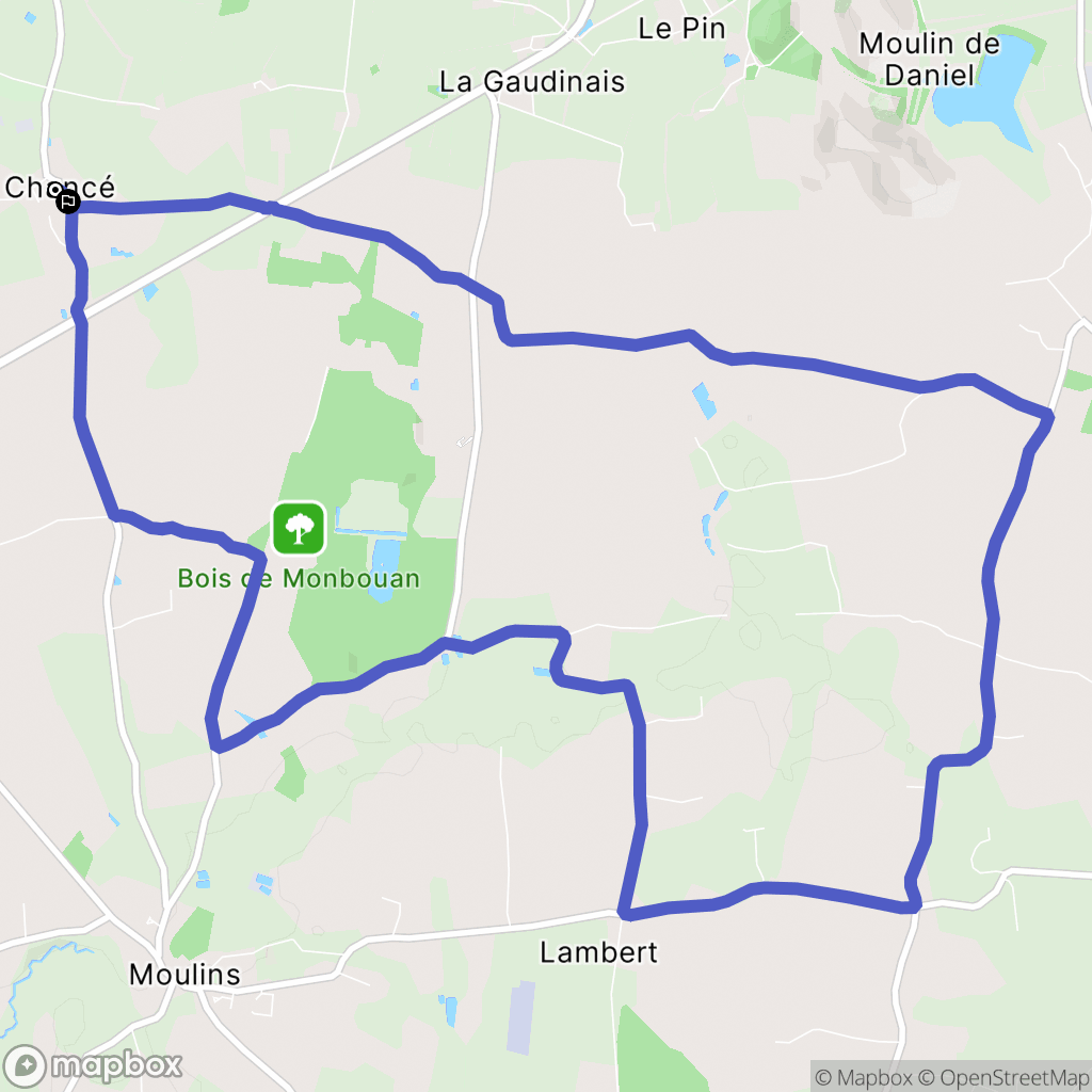 Piré-Chancé : carte du parcours de randonnée - France