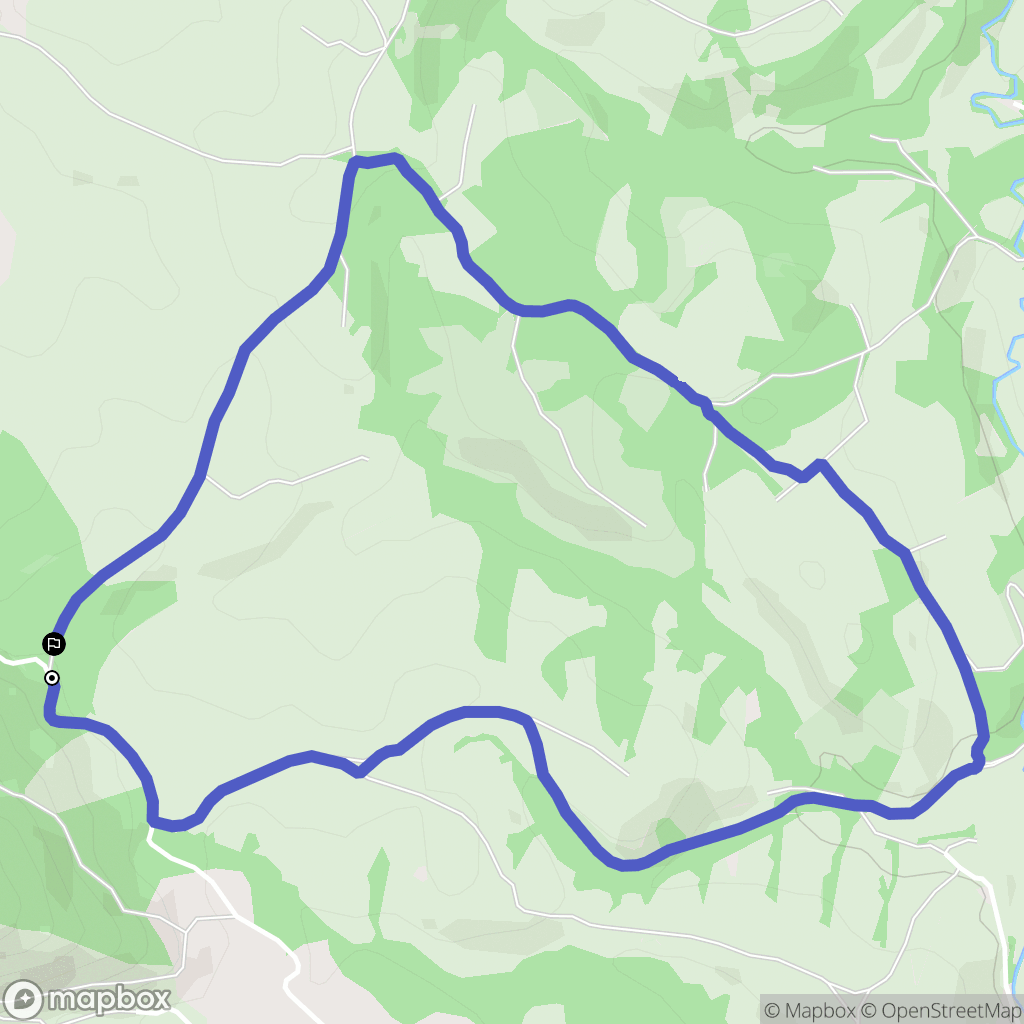Aussurucq : carte du parcours de randonnée - France