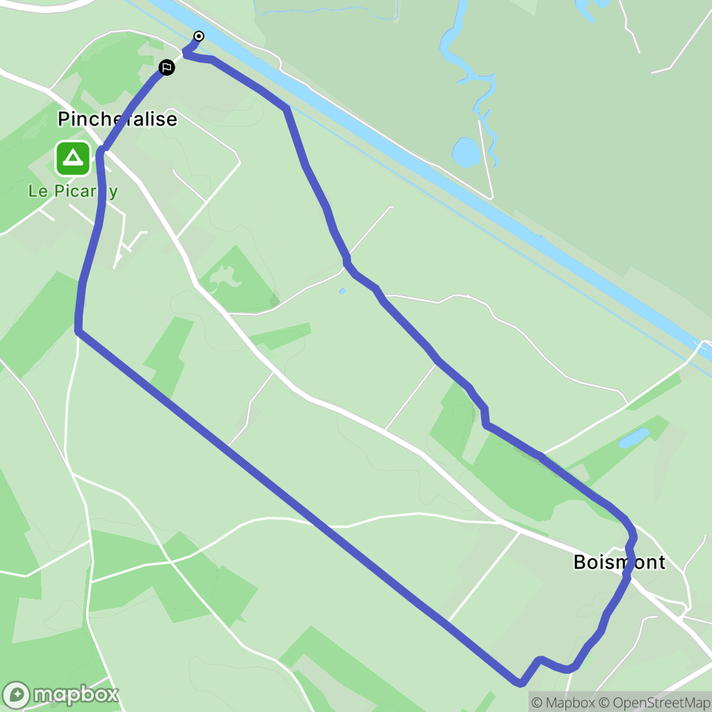 Boismont : carte du parcours de randonnée - France