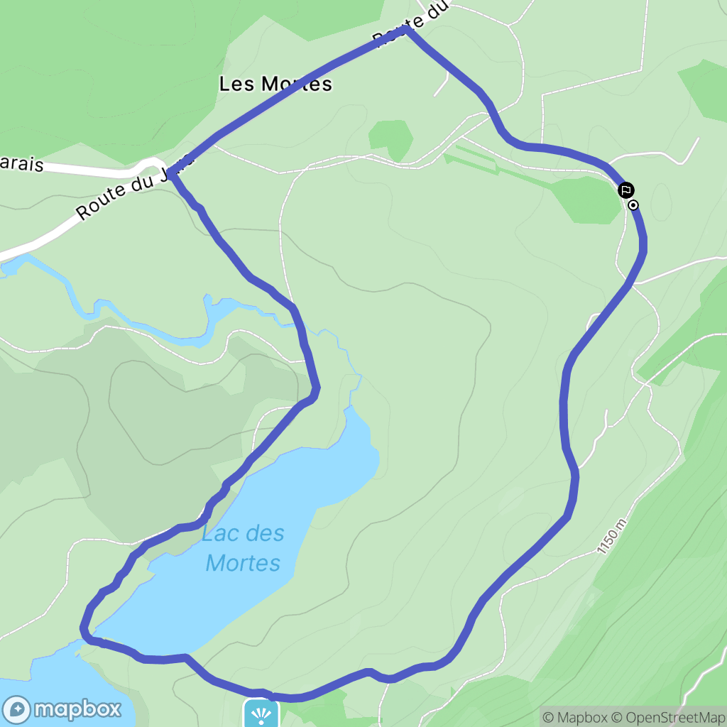 Chapelle-des-Bois : carte du parcours de randonnée - France