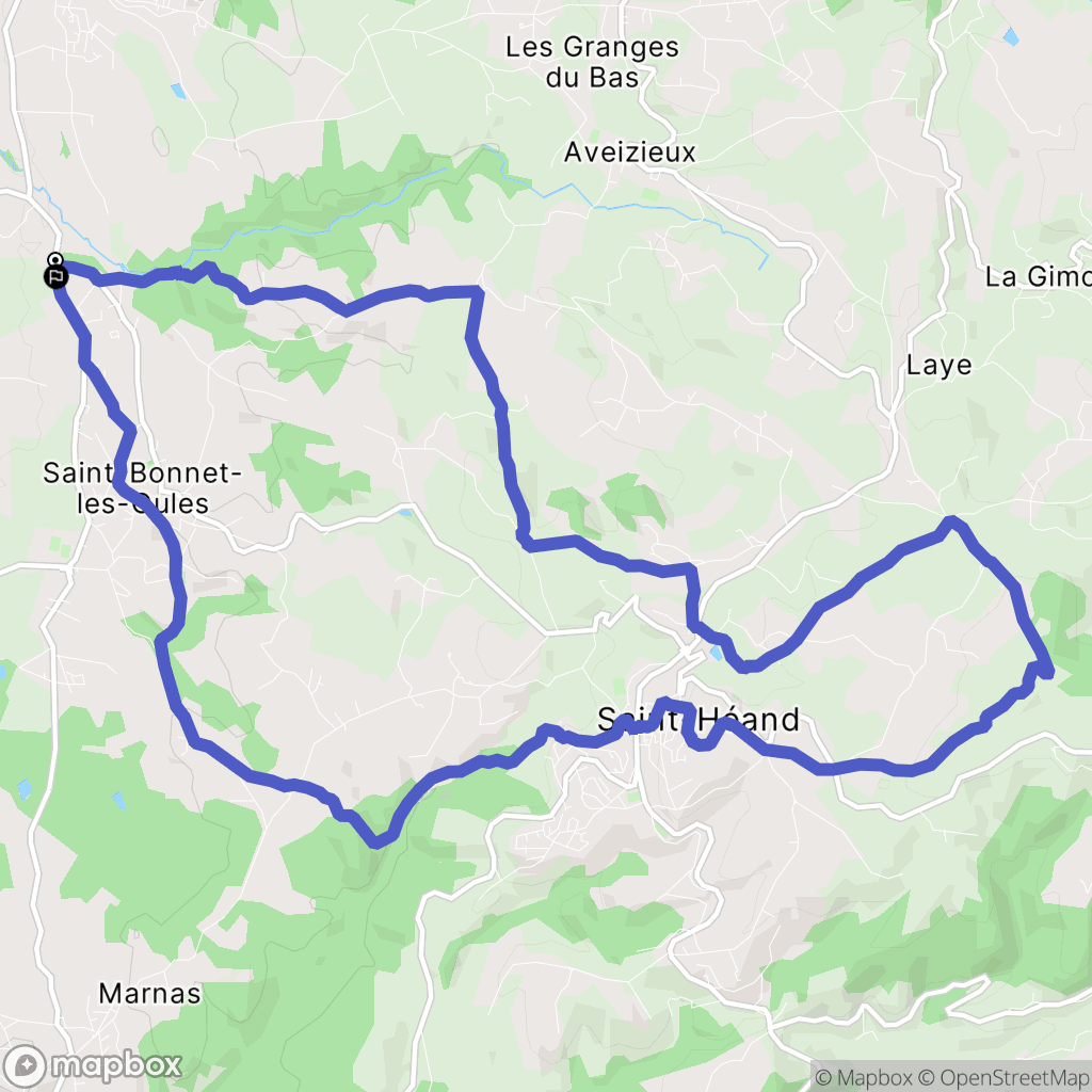 Saint-Bonnet-les-Oules : carte du parcours de randonnée - France