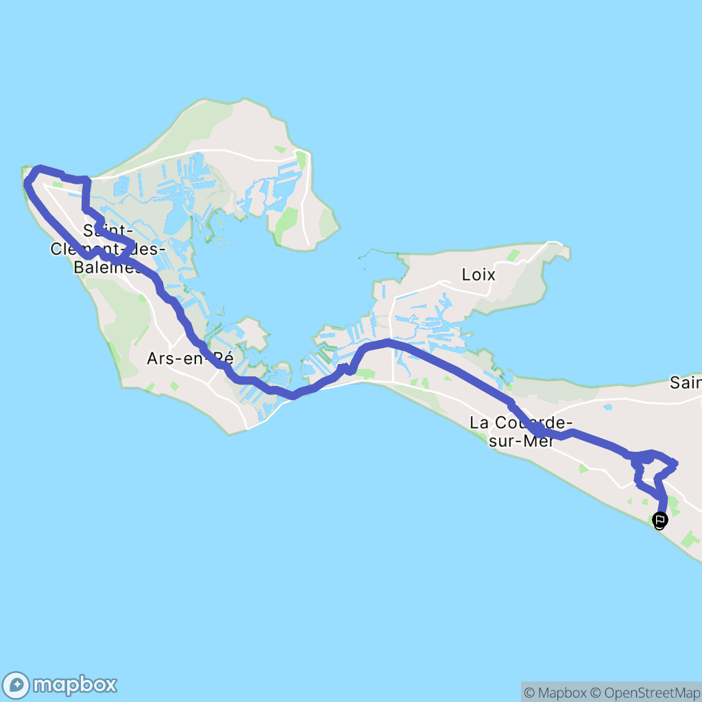 Le Bois-Plage-en-Ré : carte du parcours de randonnée - France