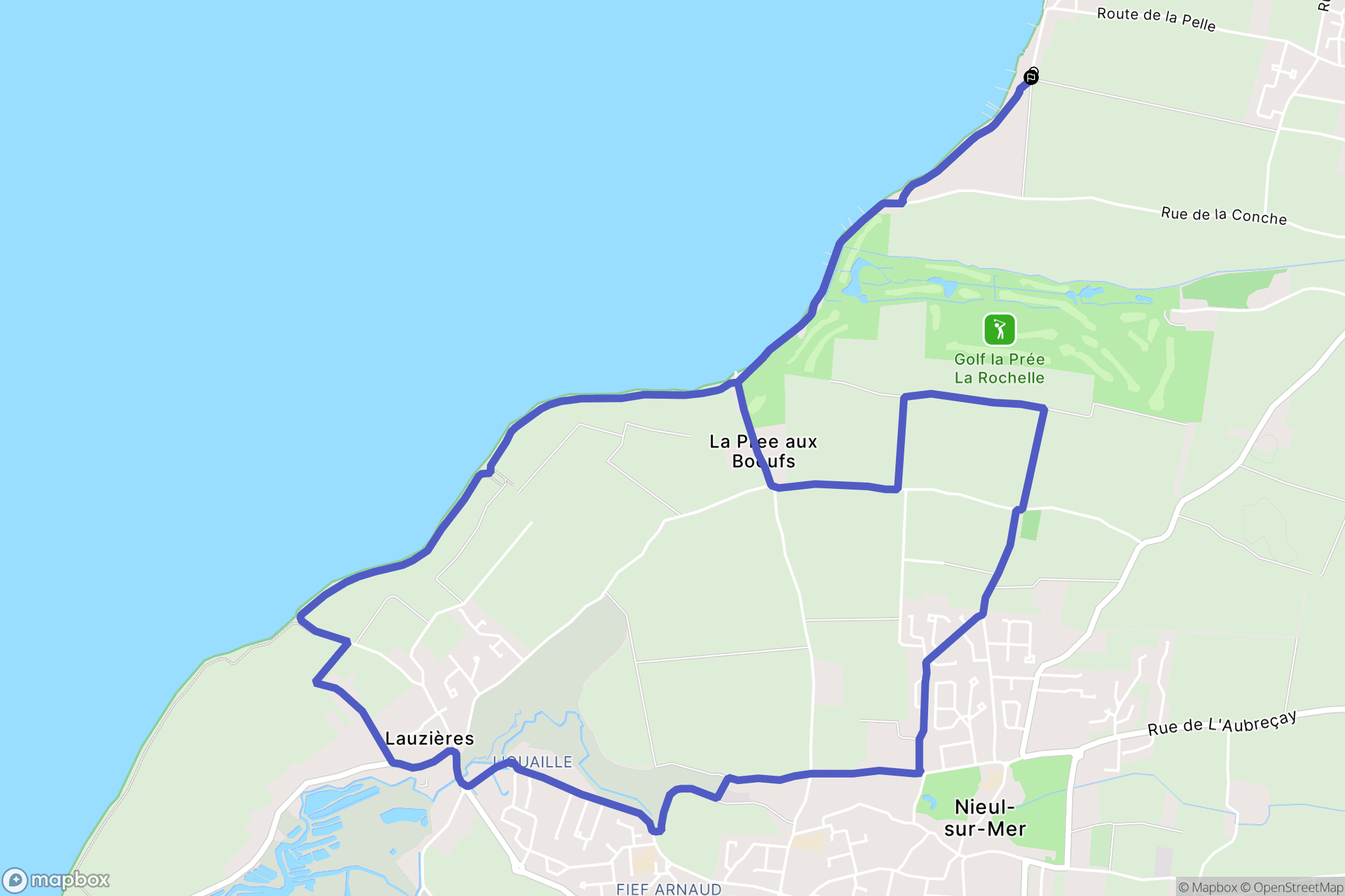 Marsilly : carte du parcours de randonnée - France