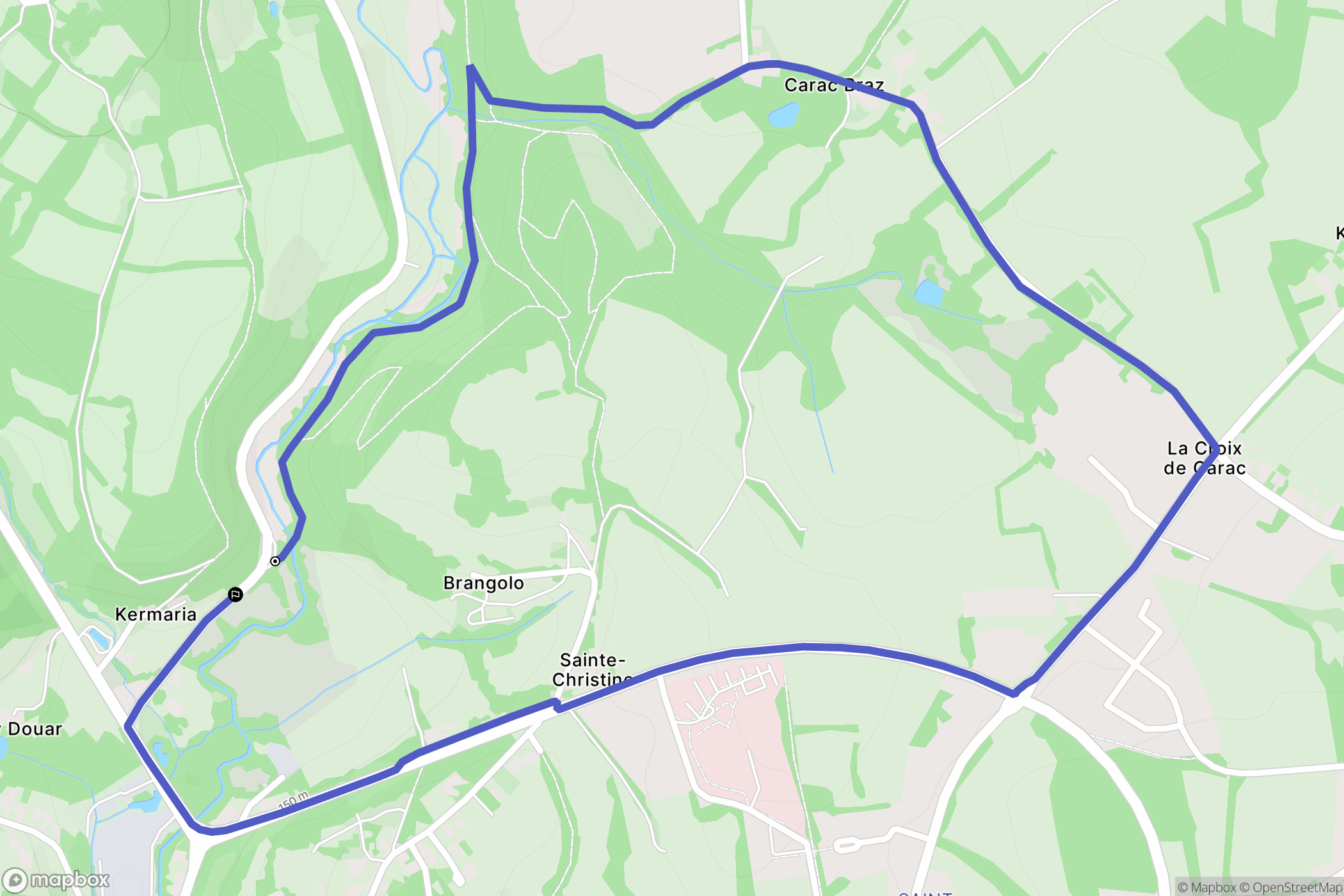 Ploërdut : carte du parcours de randonnée - France