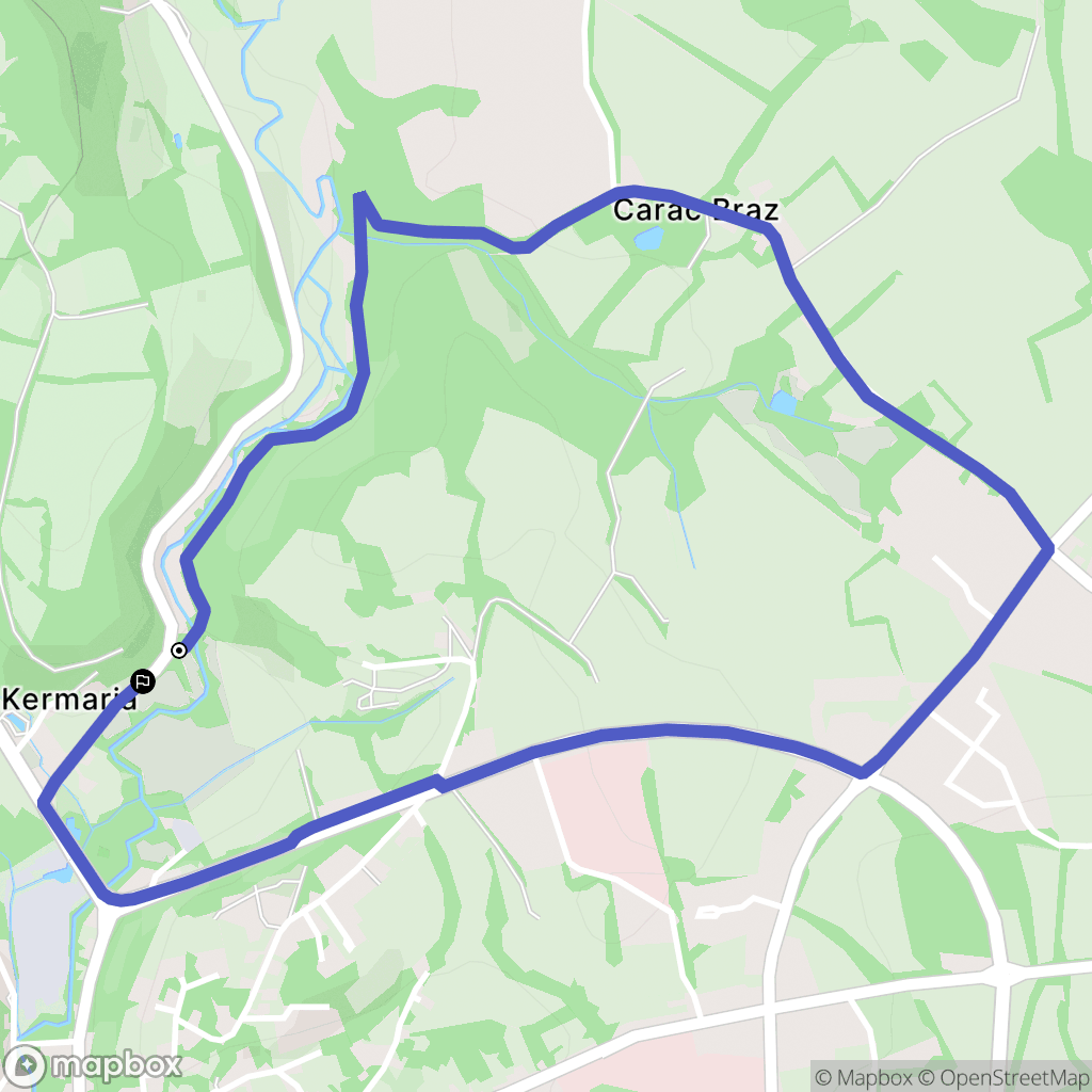 Ploërdut : carte du parcours de randonnée - France