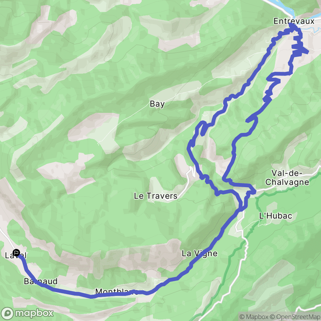 Ubraye : carte du parcours de randonnée - France