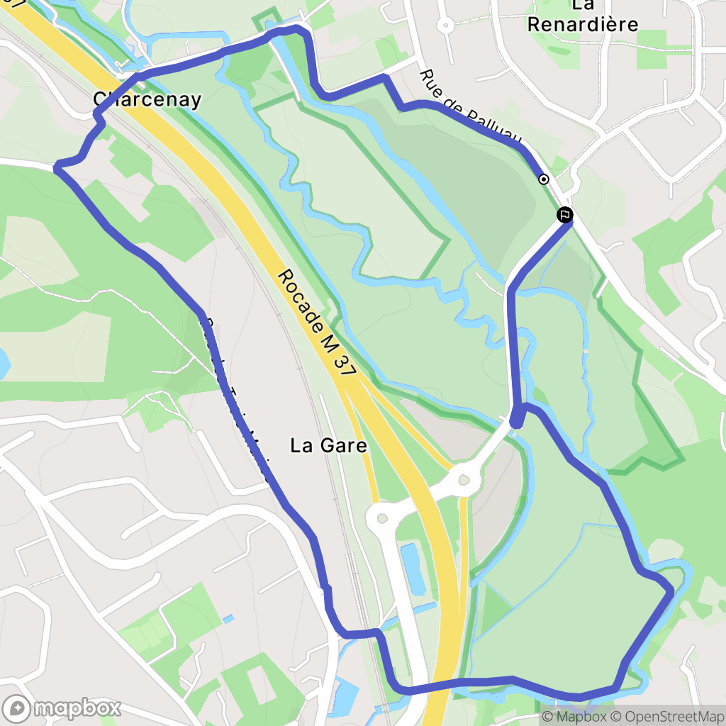 Saint-Cyr-sur-Loire : carte du parcours de randonnée - France
