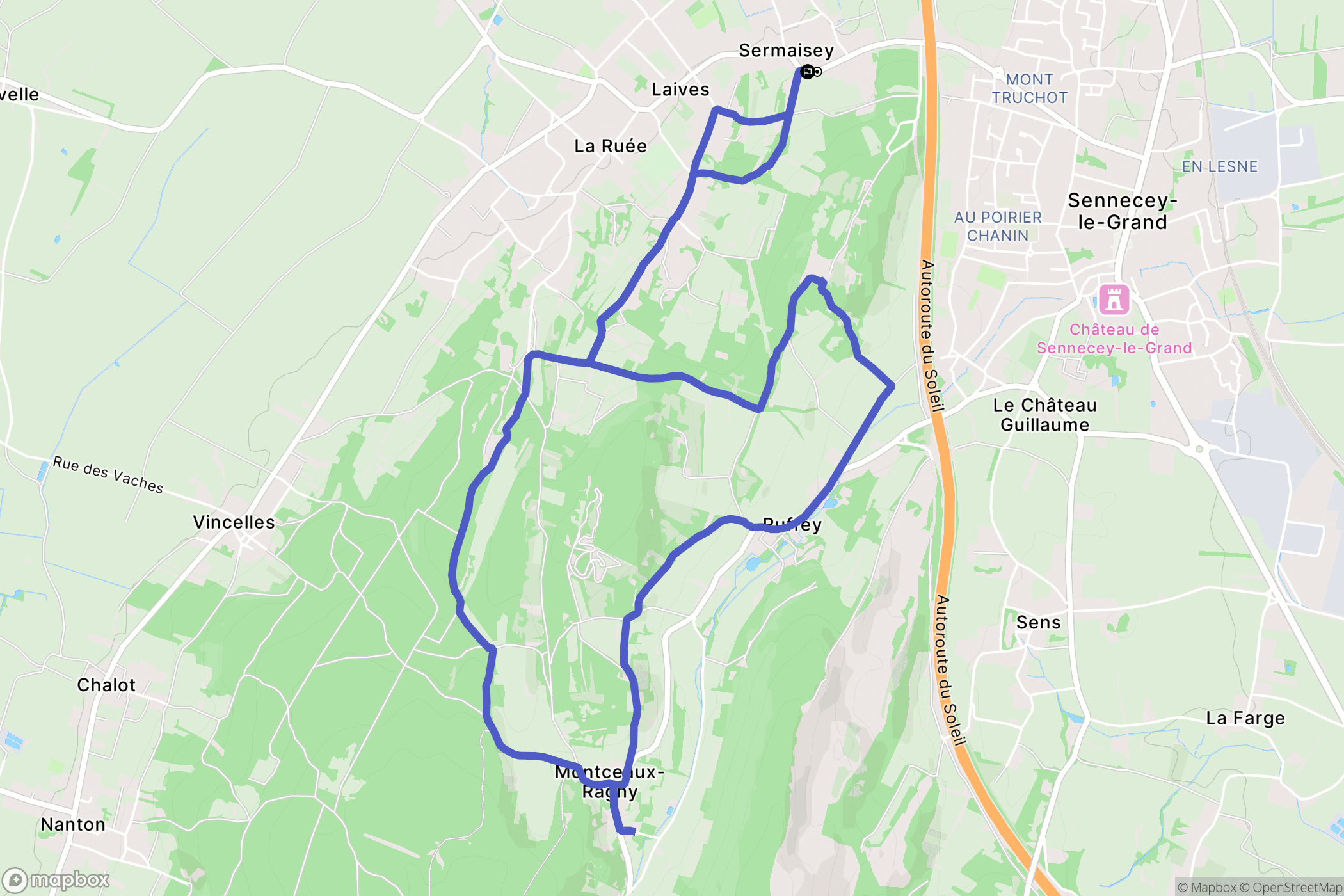 Laives : carte du parcours de randonnée - France