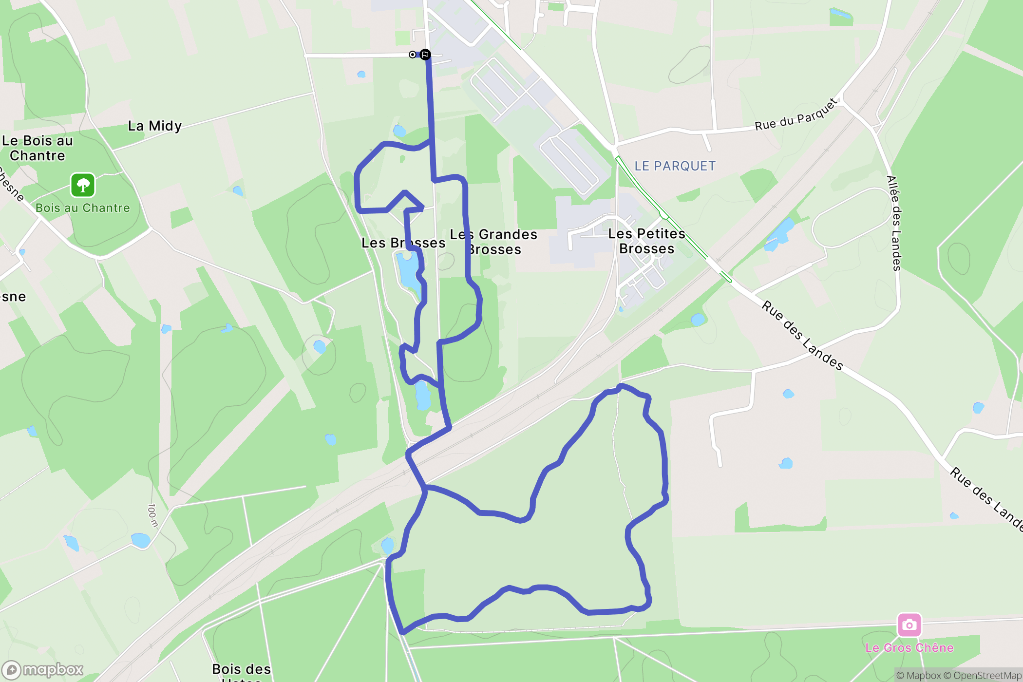 Larçay : carte du parcours de randonnée - France