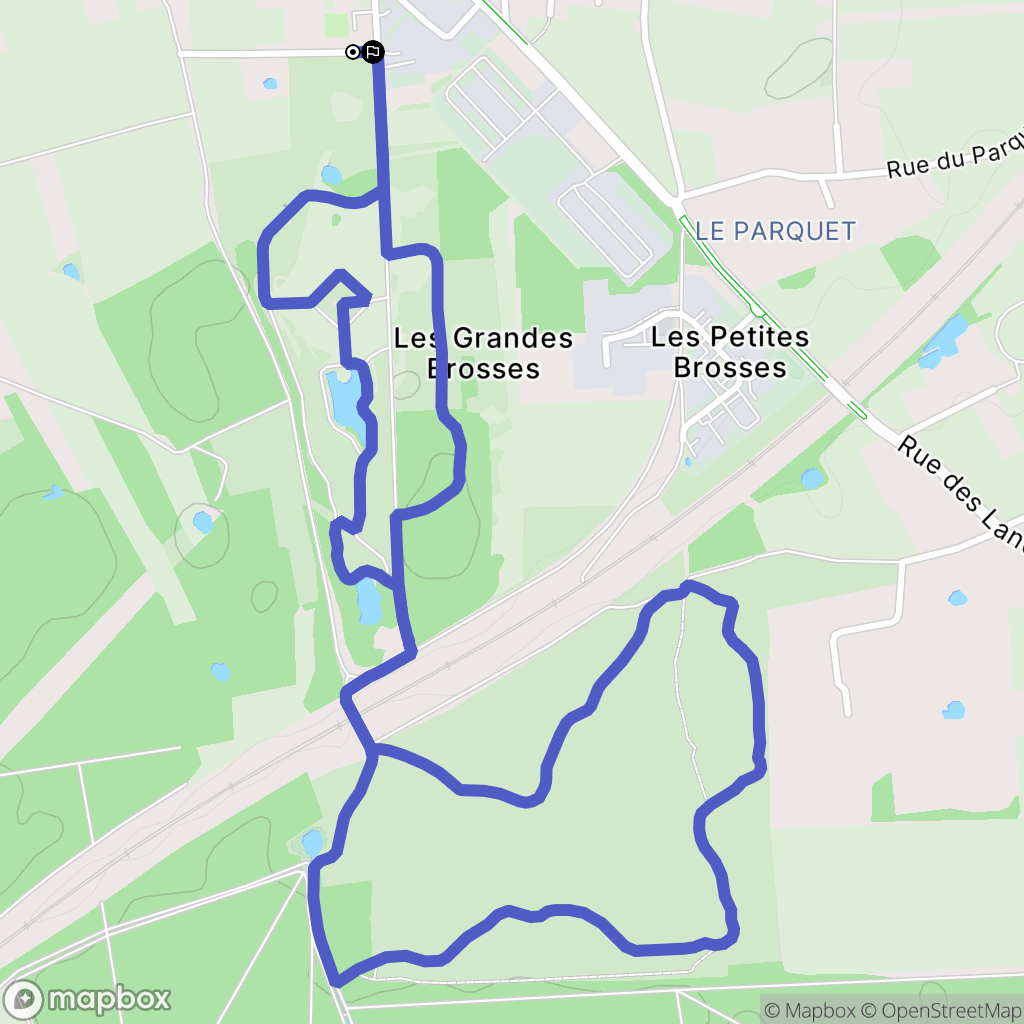 Larçay : carte du parcours de randonnée - France