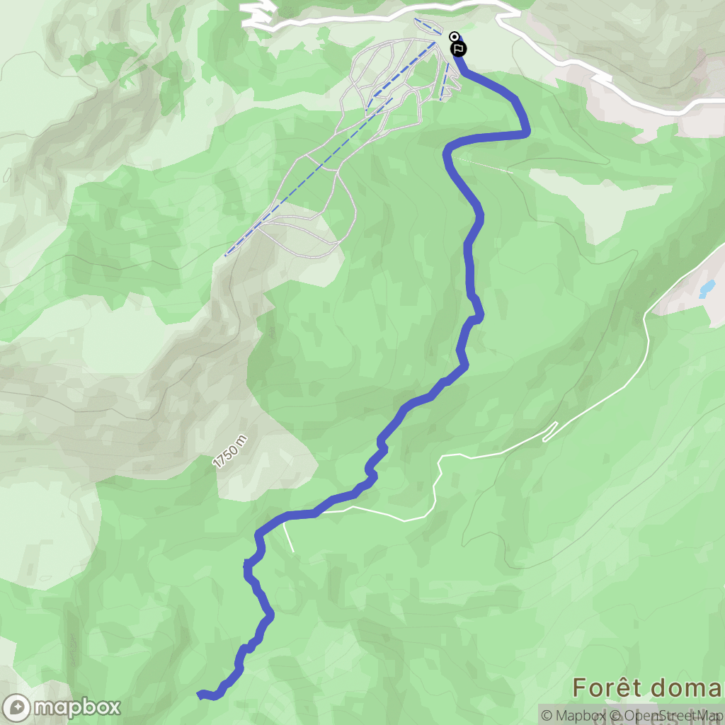 Mijanès : carte du parcours de randonnée - France