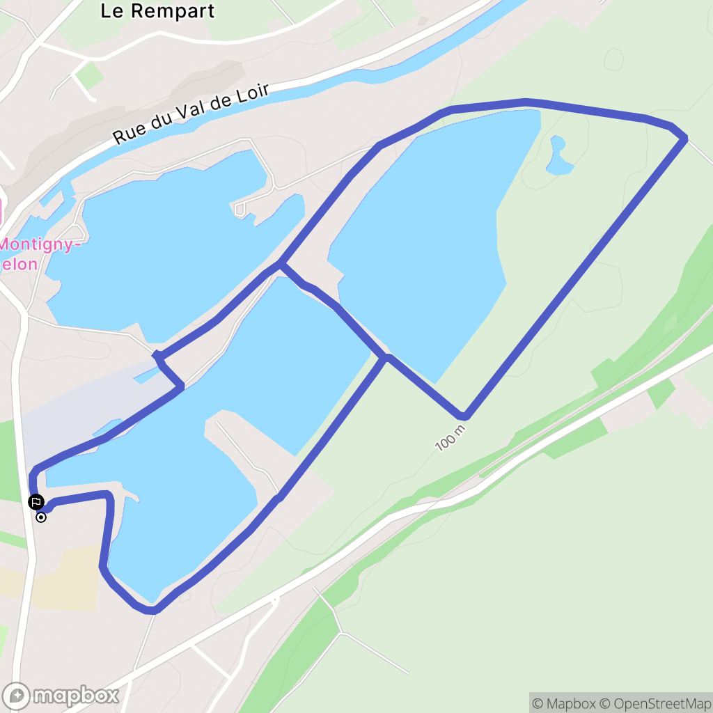 Cloyes-les-Trois-Rivières : carte du parcours de randonnée - France