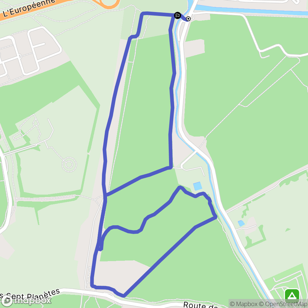 Coudekerque-Branche : carte du parcours de randonnée - France