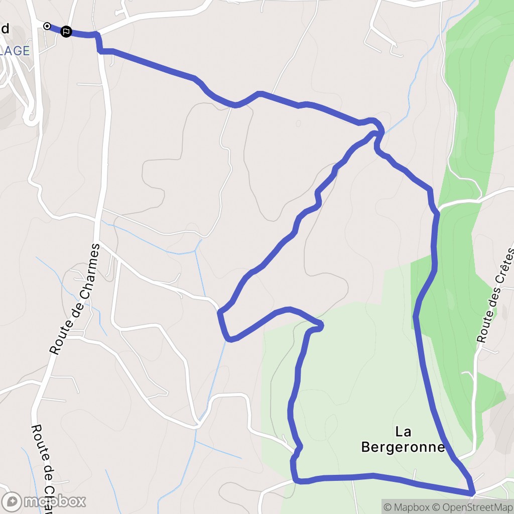 Toulaud : carte du parcours de randonnée - France