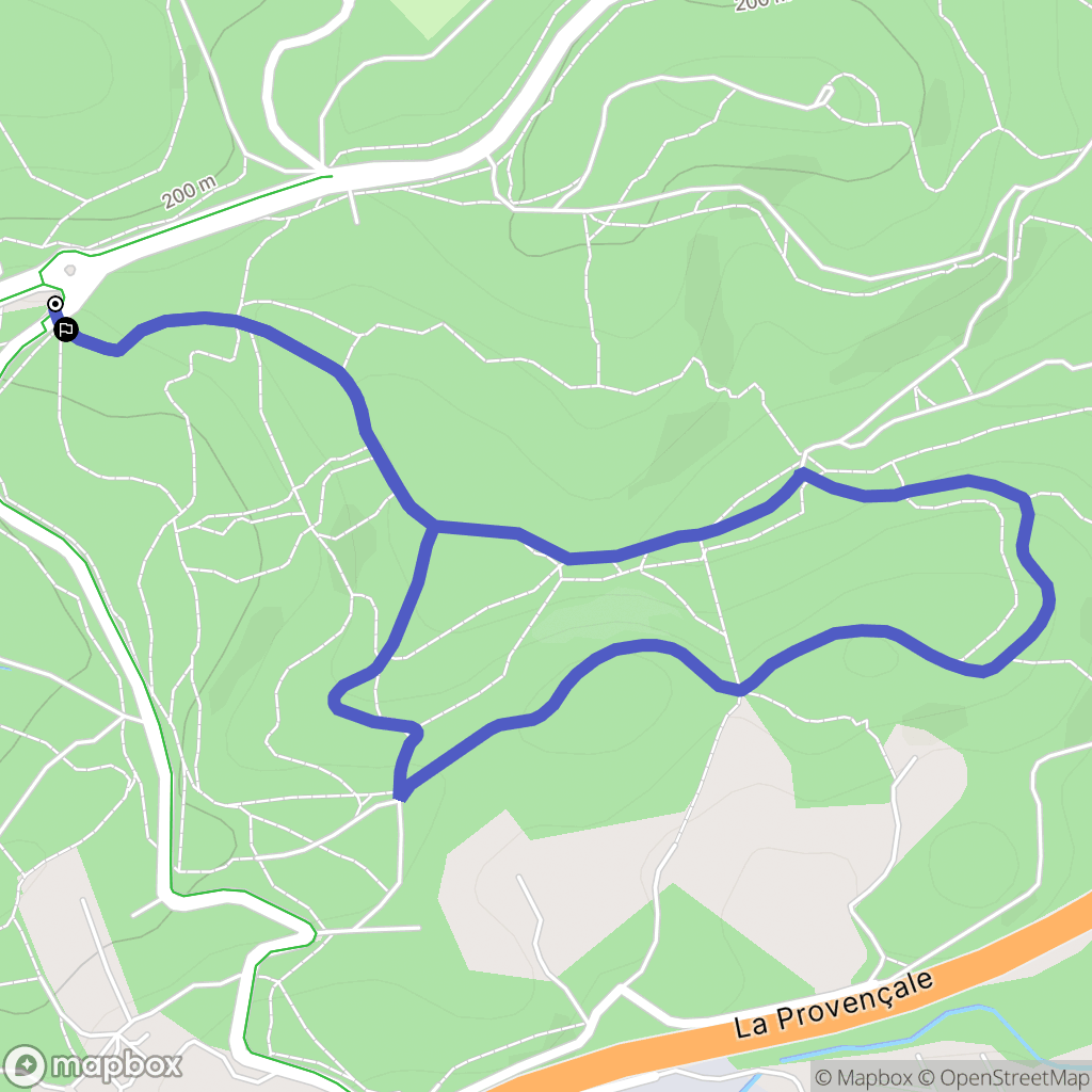 Mougins : carte du parcours de randonnée - France